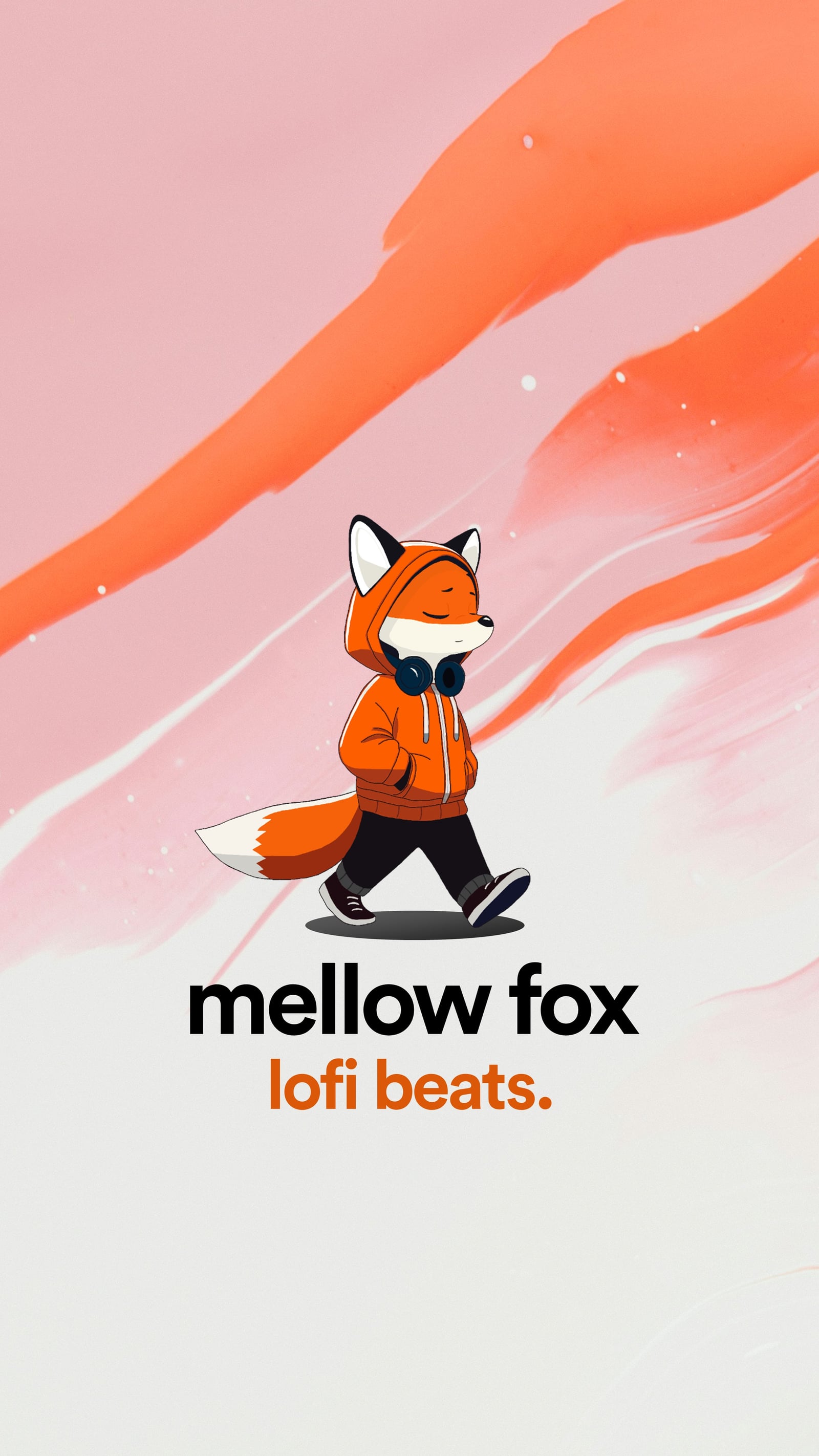 mellow fox wallpaper — warm orange colorway